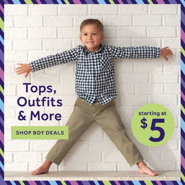 Tops, Outfits and More starting at \\$5!