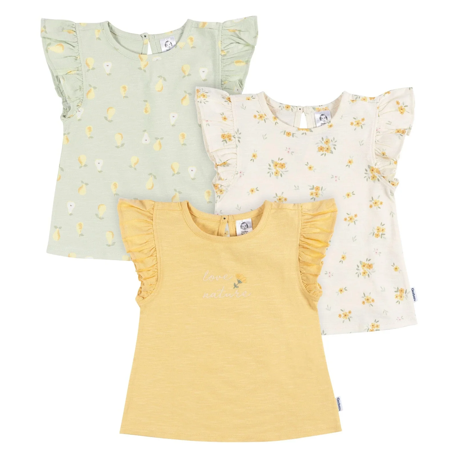 Image of 3-Pack Infant and Toddler Girls Love Nature T-Shirts