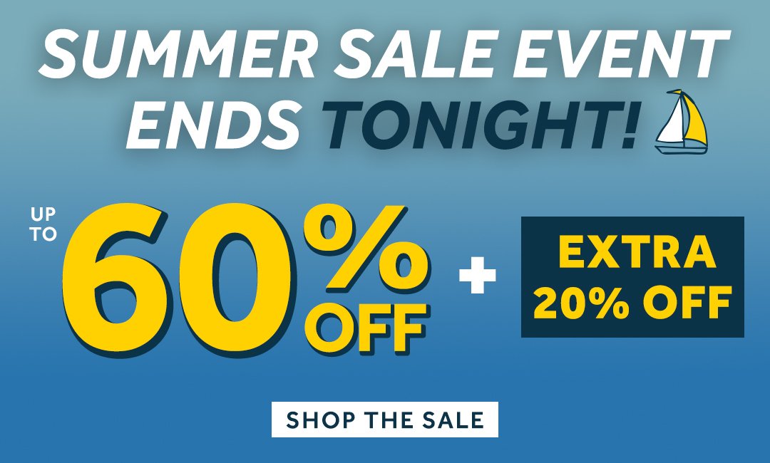 Summer Sale Event Ends Tonight!