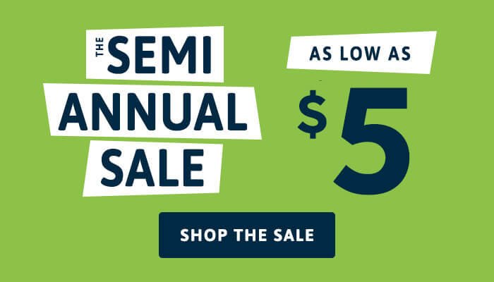 Semi Annual Sale - As Low as \\$5