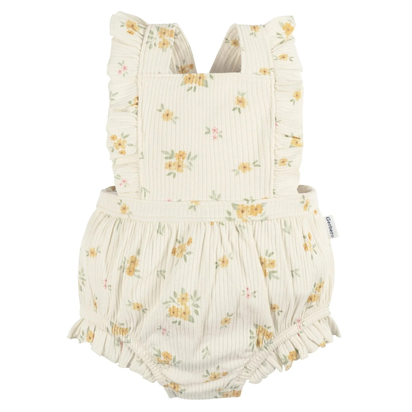 Image of Baby Girls Bouquets Sunsuit Romper