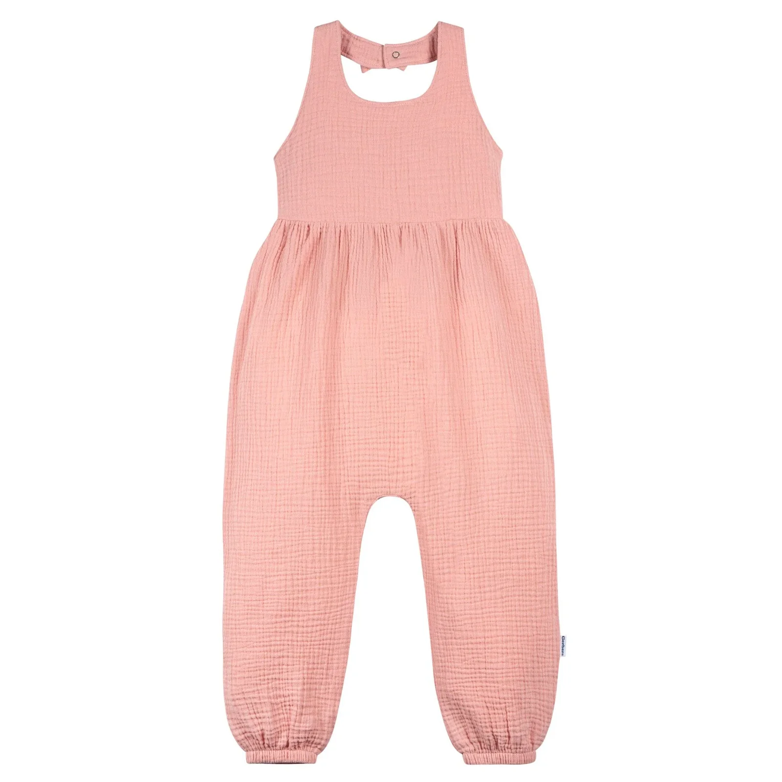 Image of Toddler Girls Rose Pink Halter Romper