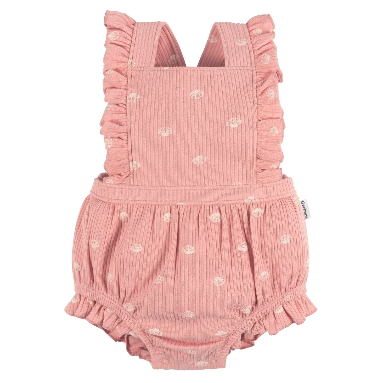 Image of Baby Girls Seashell Sunsuit Romper