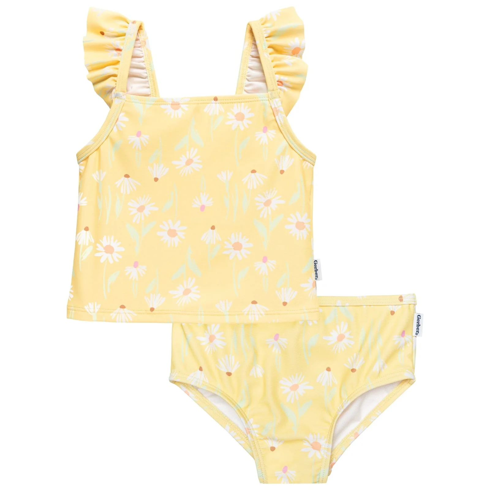 Image of 2-Piece Toddler Girls UPF 50+ Daisies Swimsuit Set