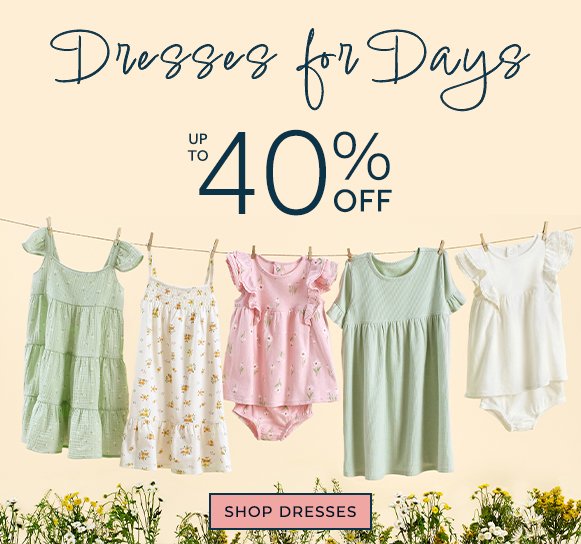 Shop New Dresses up to 40% off