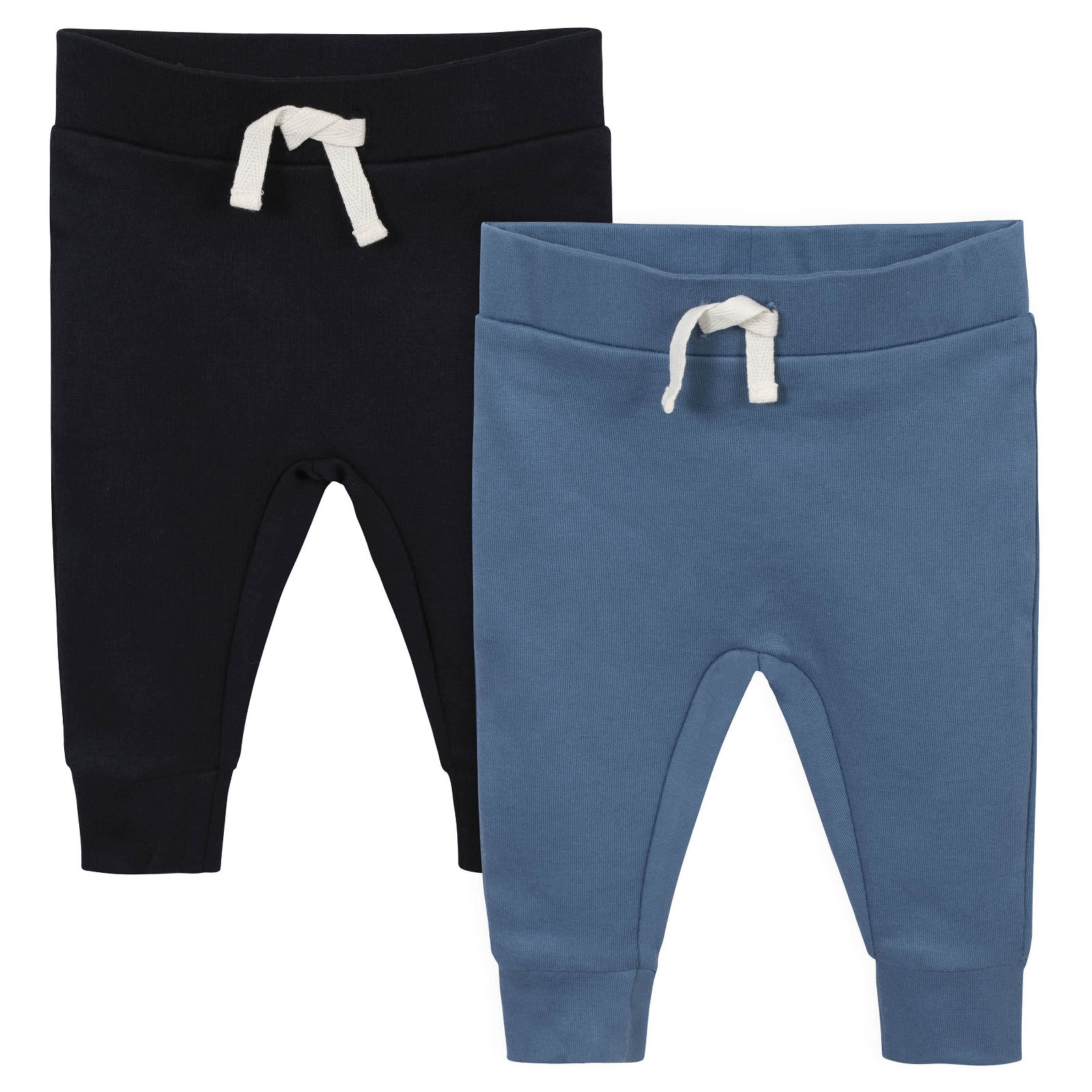 Image of 2-Pack Baby Boys Comfy Stretch Blue & Black Pants