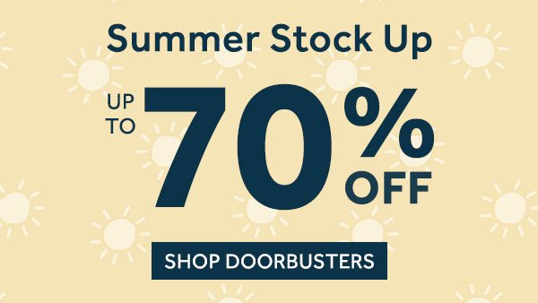 Summer Stock Up to 70% off