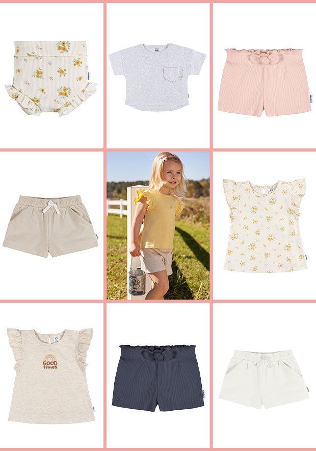 Girl Tops and Shorts