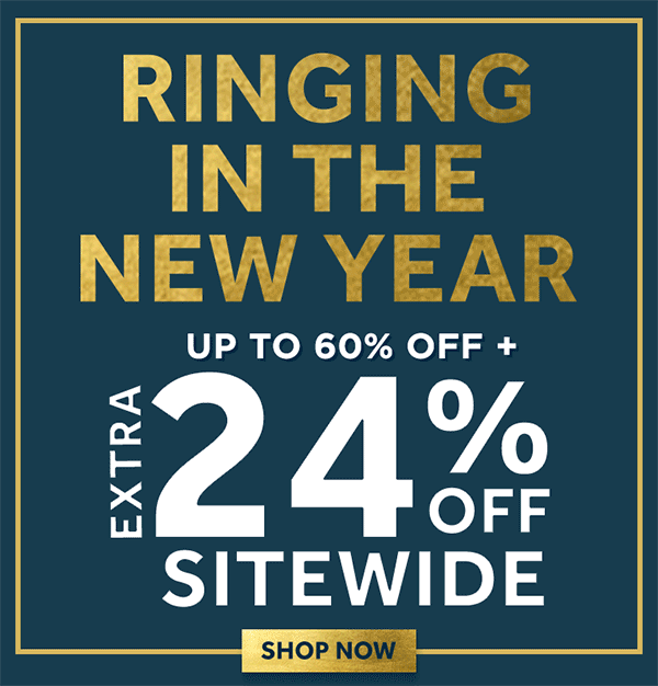 New Year Sale - up to 60% plus extra 24% off