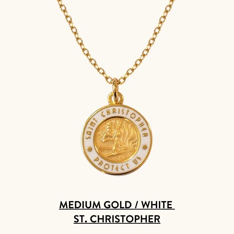 SHOP MEDIUM GOLD / WHITE ST CHRISTOPHER