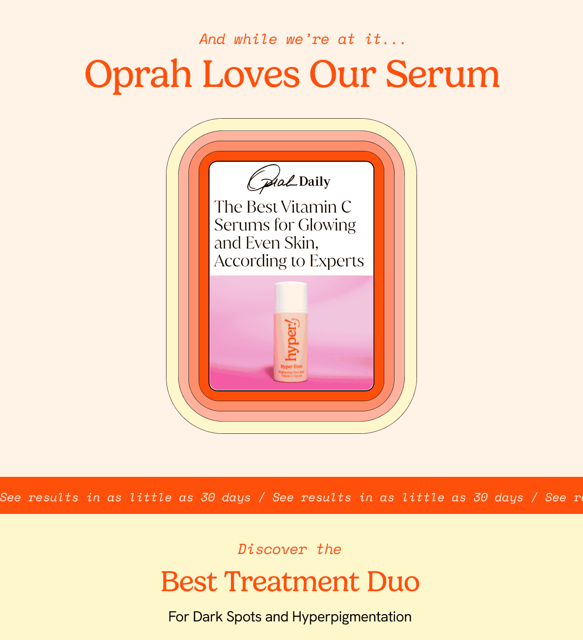And Oprah loves our serum