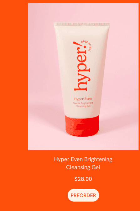 Hyper even brightening cleansing gel