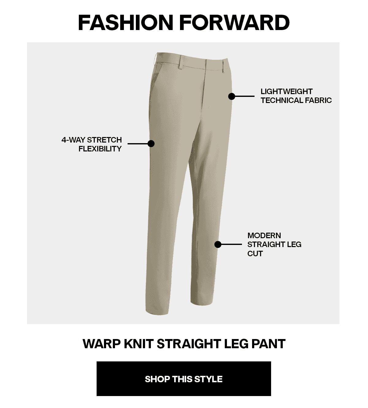 Warp Knit Straight Leg Pant - SHOP THIS STYLE