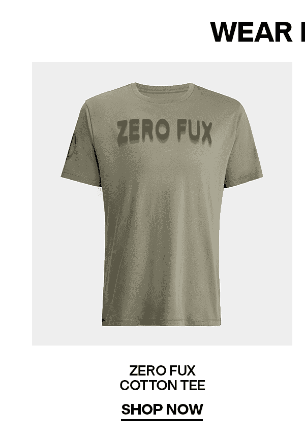 Zero Fux Cotton Tee - SHOP NOW