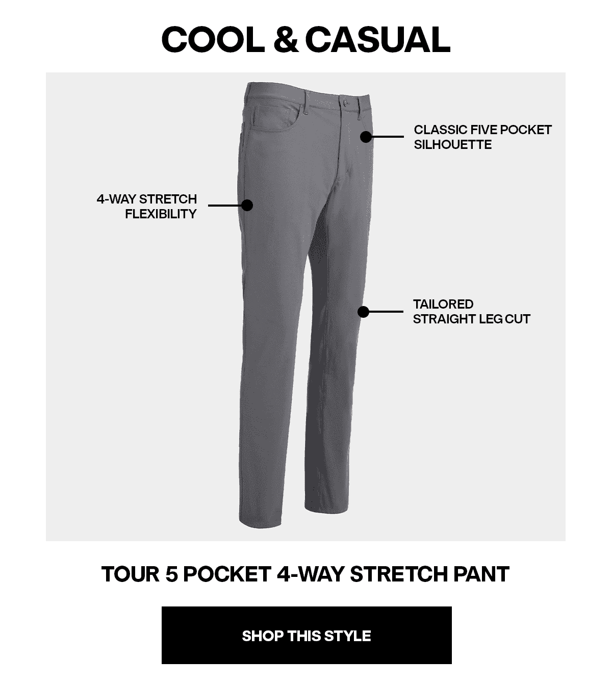 Tour 5 Pocket 4-Way Stretch Pant - SHOP THIS STYLE