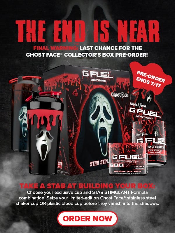 The End is Near! Last chance for THE GHOST FACE COLLECTOR'S BOX PRE-ORDER