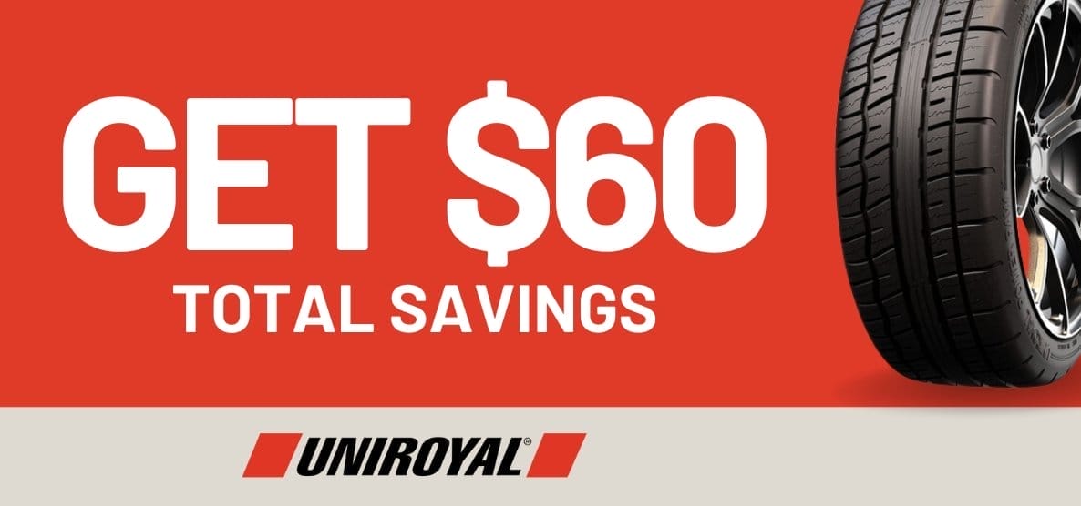 Get \\$60 back with Uniroyal Black Friday Promotions