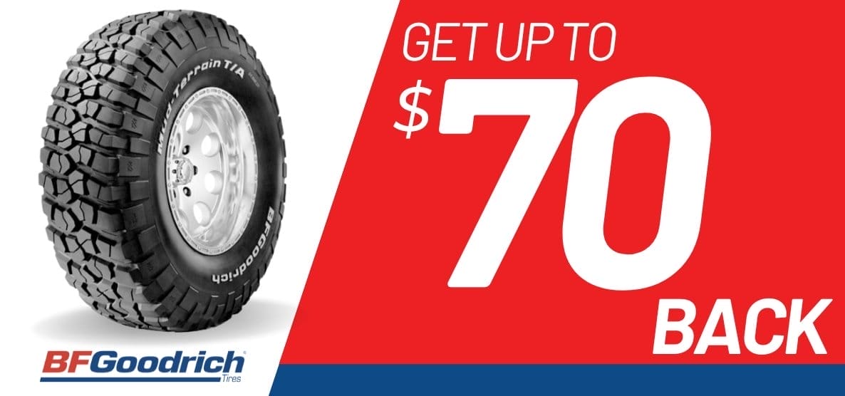 Get up to \\$70 back with BFGoodrich Black Friday Promotion