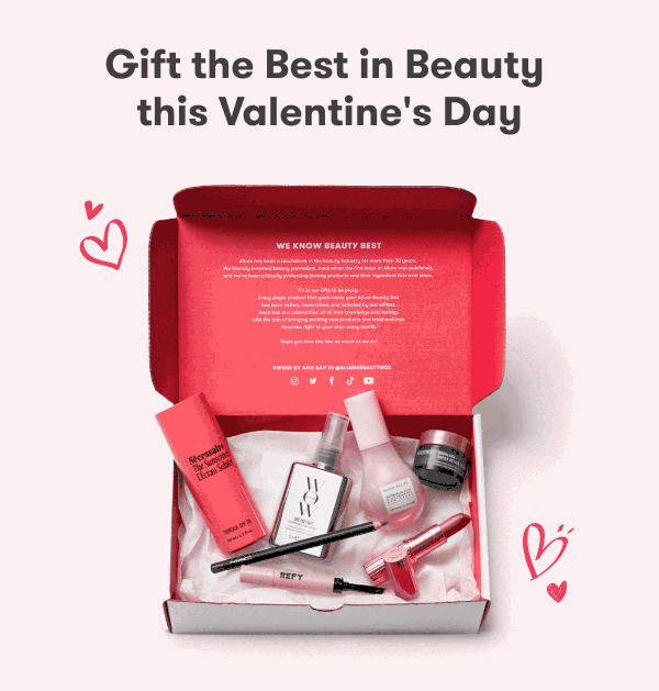 Animation of the beauty box opening and closing. Give the Best in Beauty this Valentine's Day.