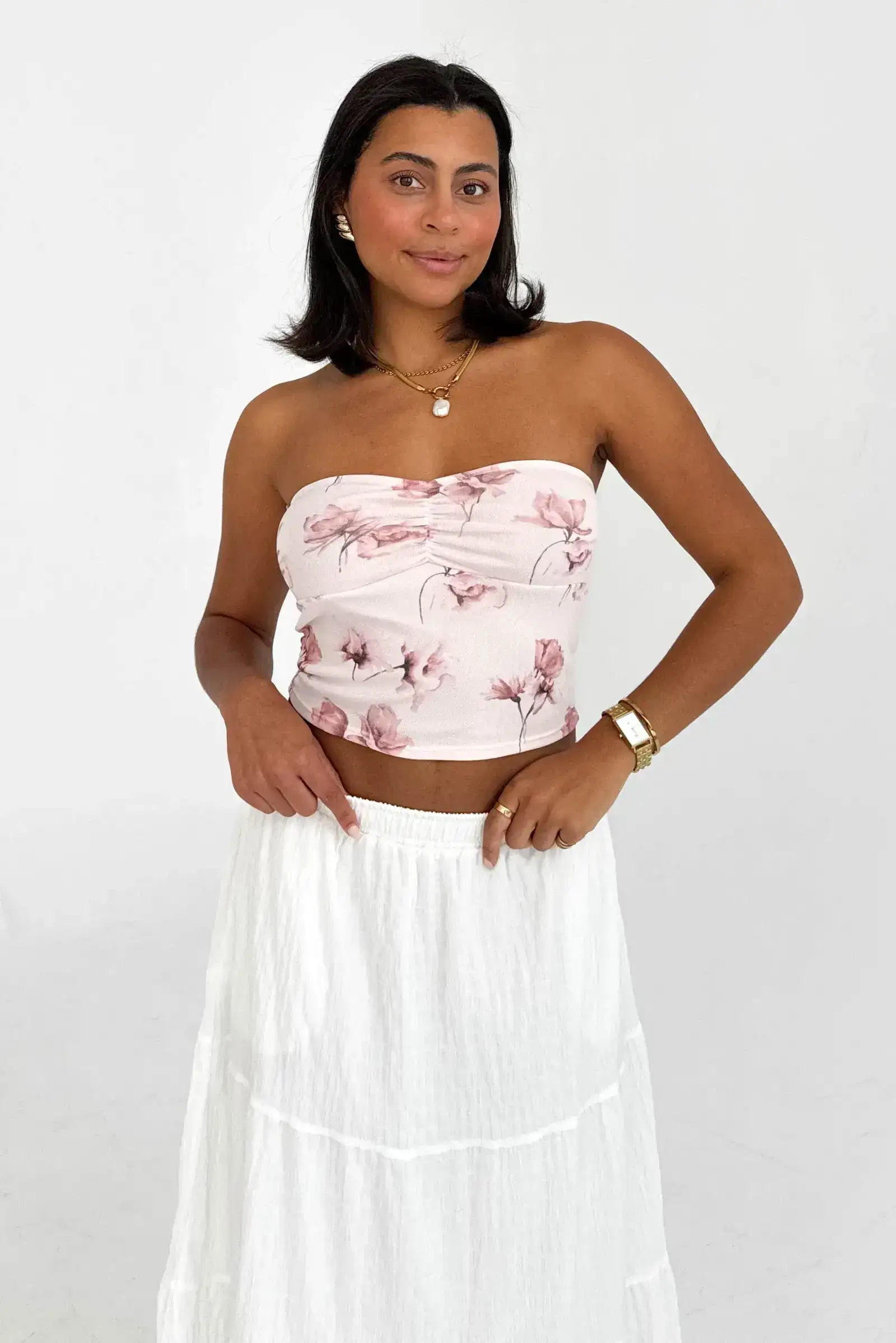 Image of Flora Top in Mauve