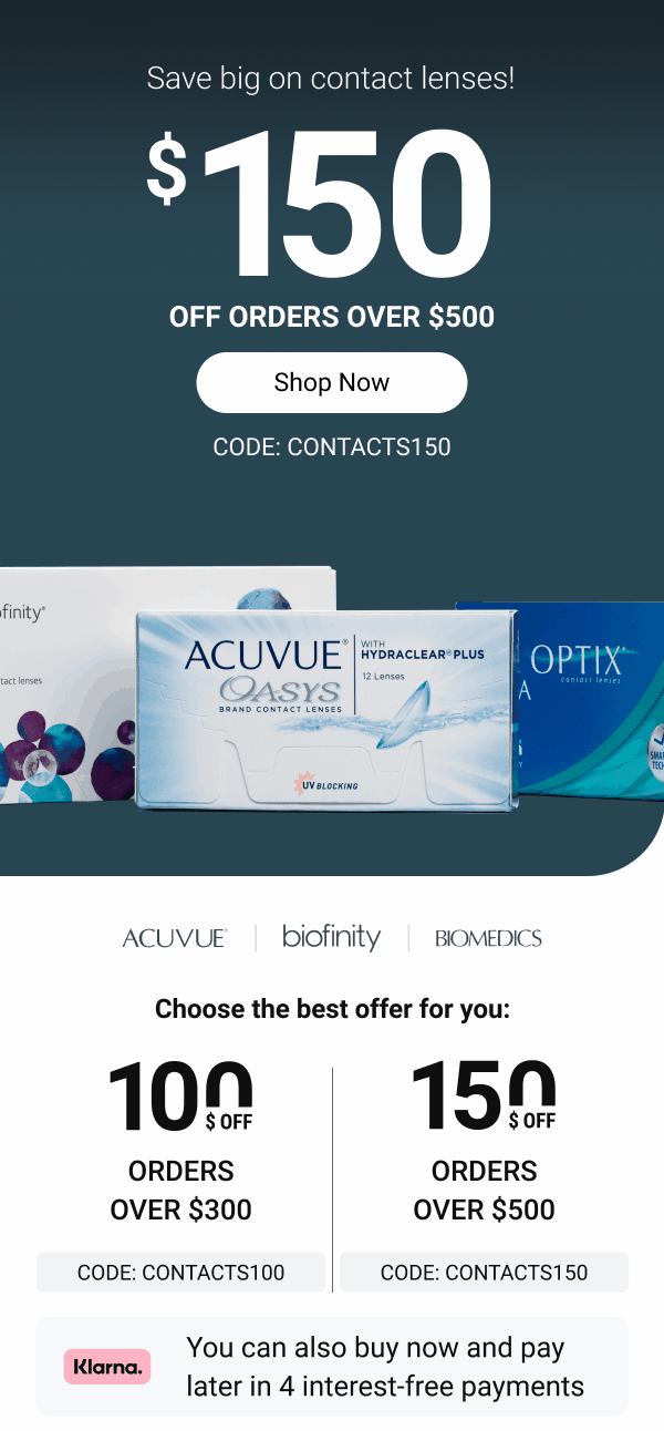 Up to \\$150 OFF contacts