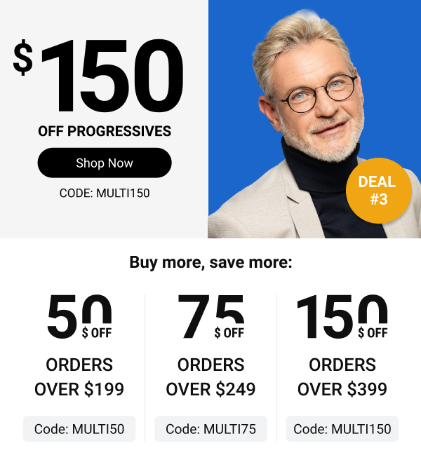 Up to \\$150 OFF progressives