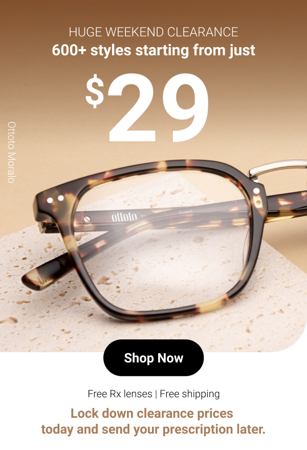 Glasses starting at \\$29