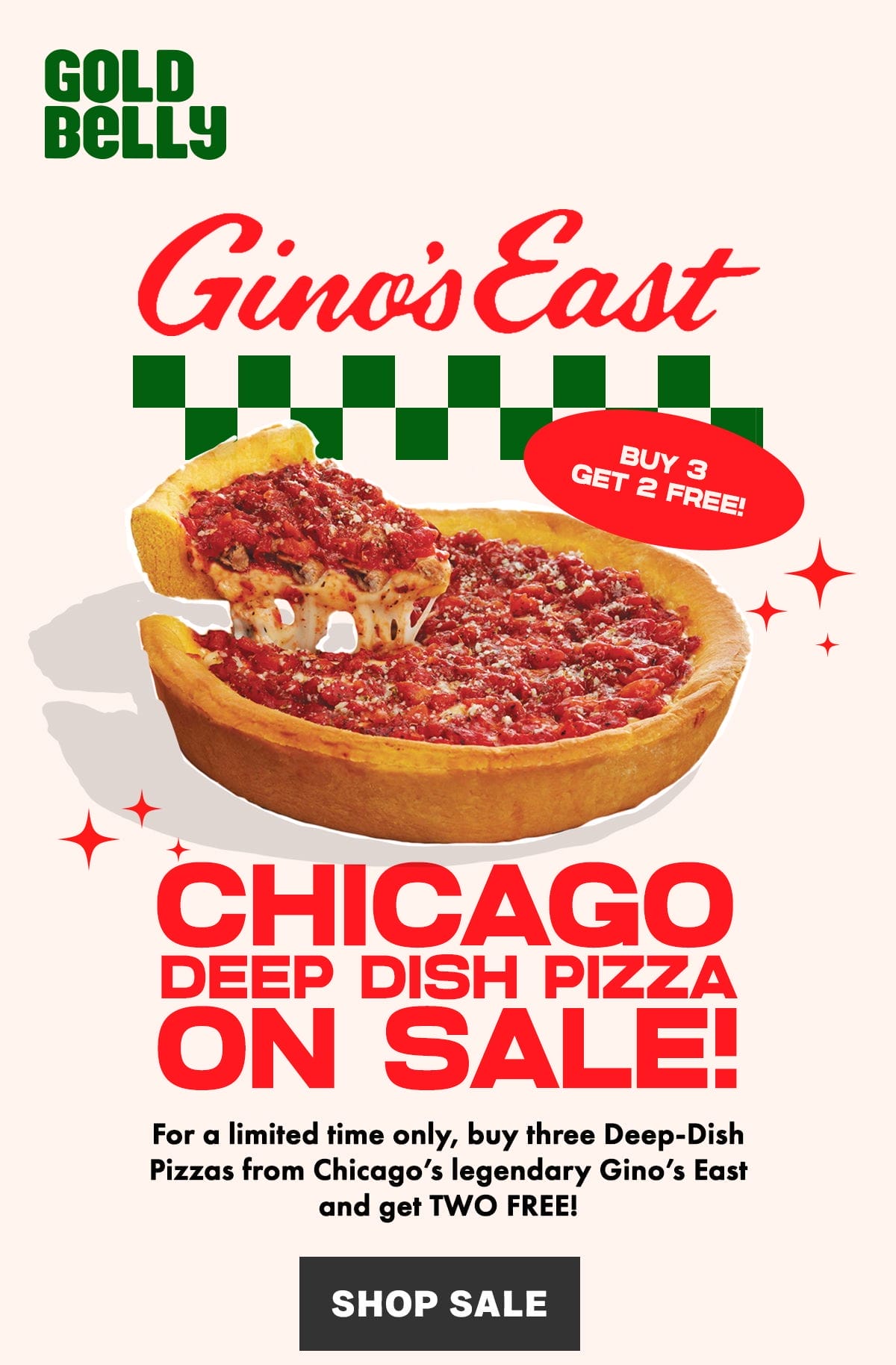 Gino's East: Buy 3 Get 2 FREE! 