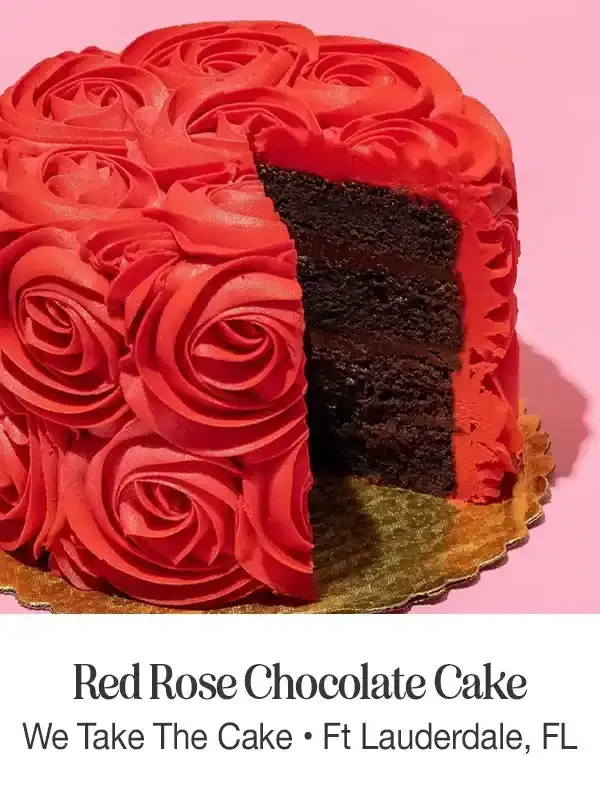 Red Rose Chocolate Cake