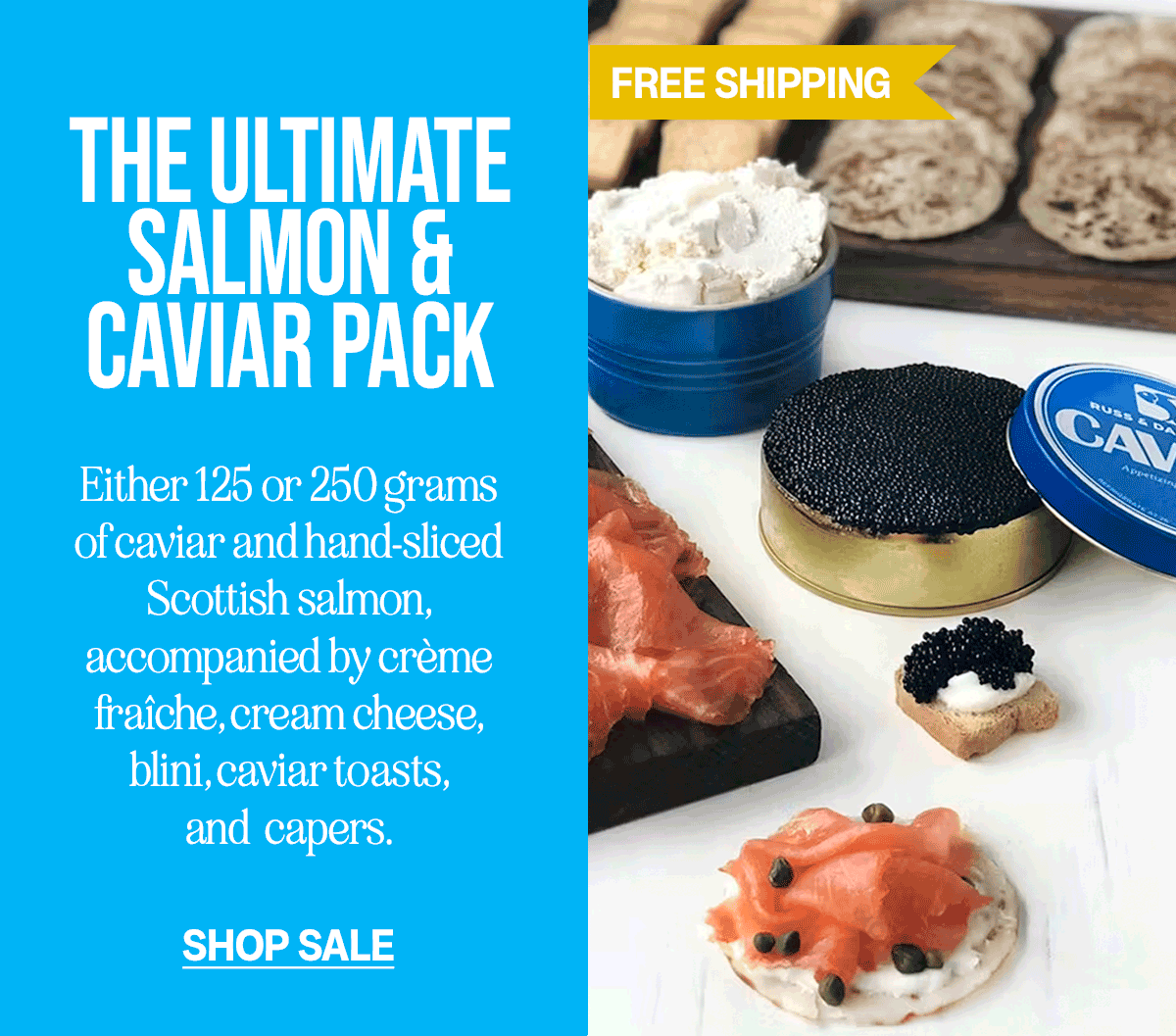 The ultimate salmon and caviar pack