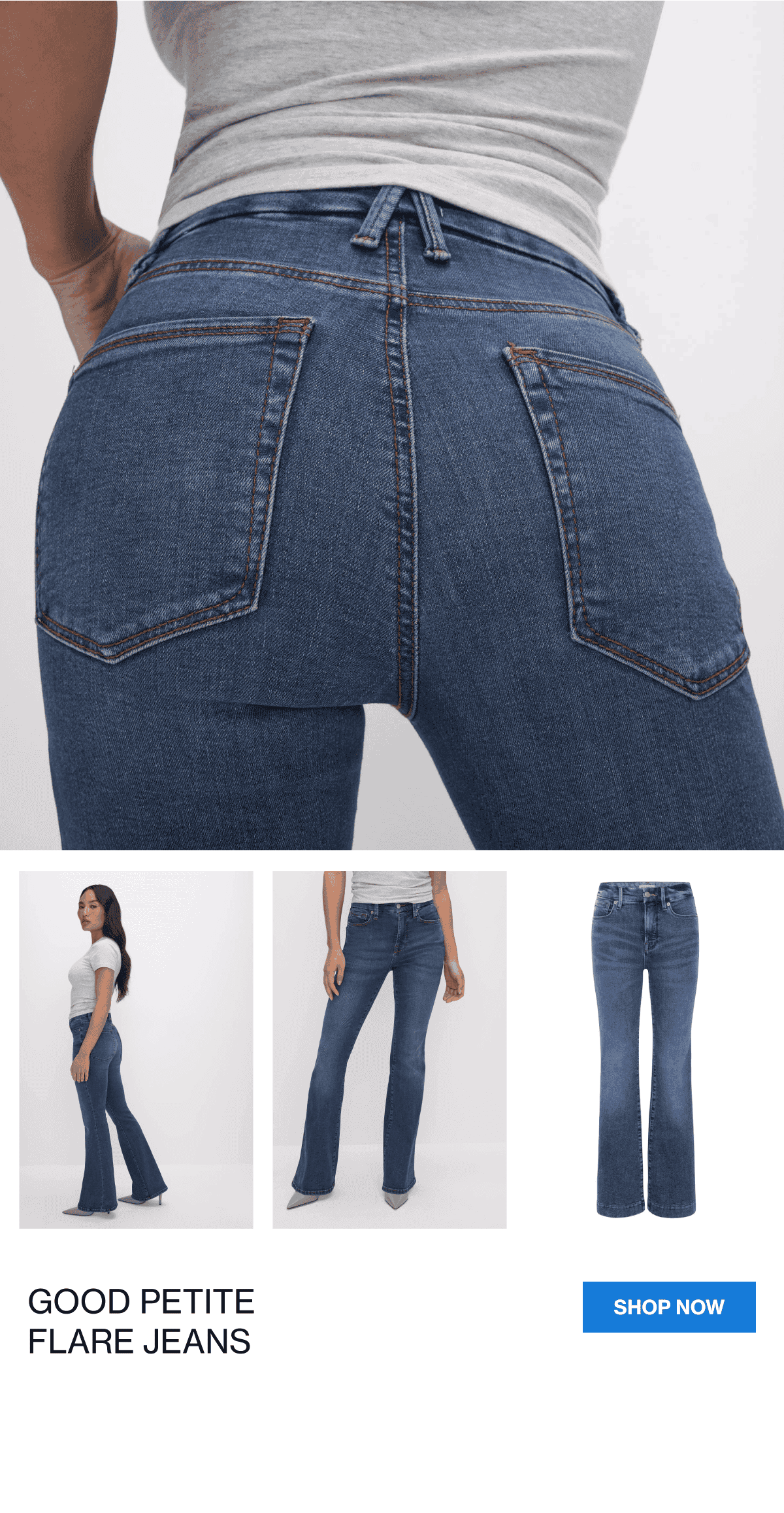 GOOD PETITE FLARE JEANS