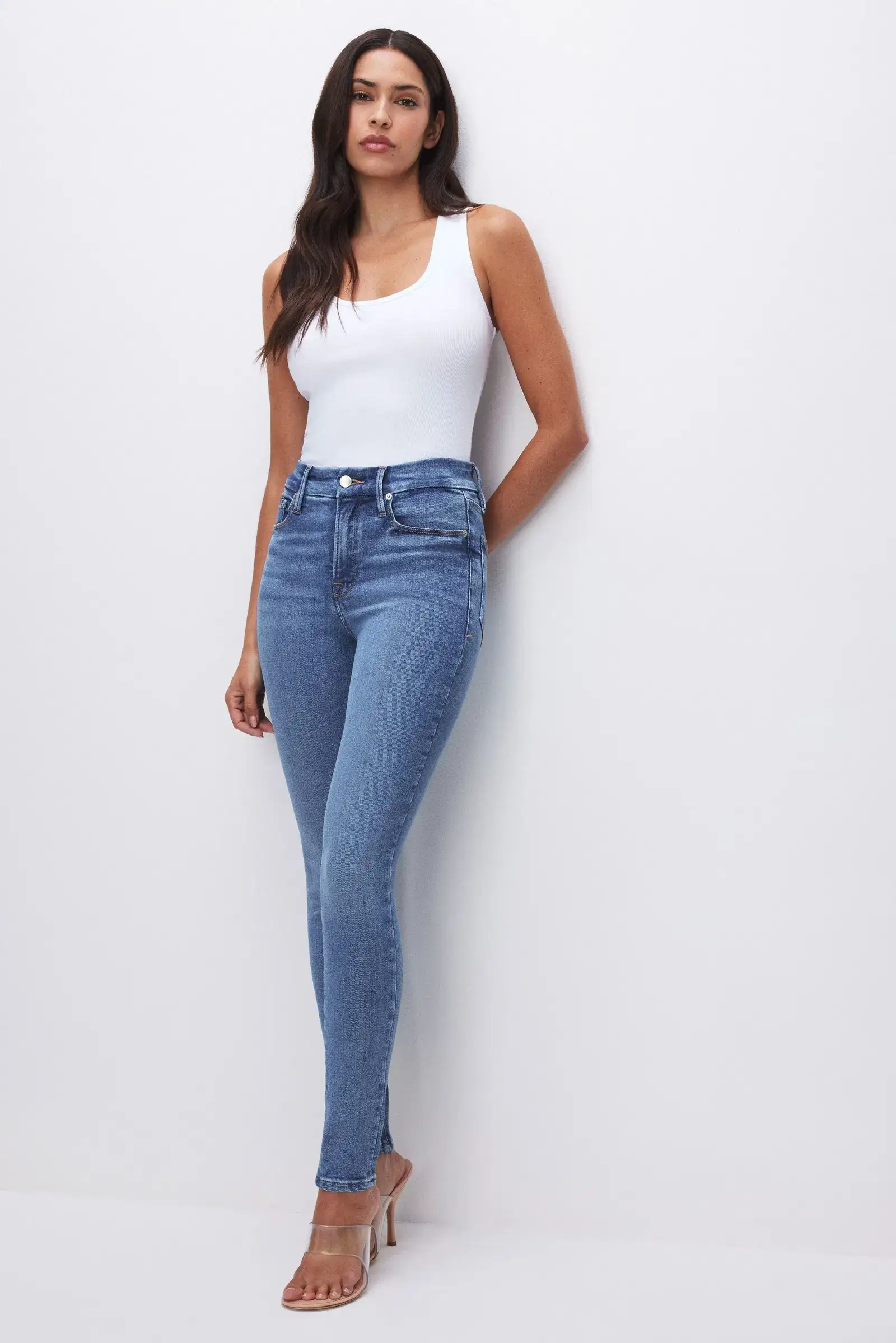 Image of GOOD LEGS SKINNY LIGHT COMPRESSION JEANS | INDIGO268