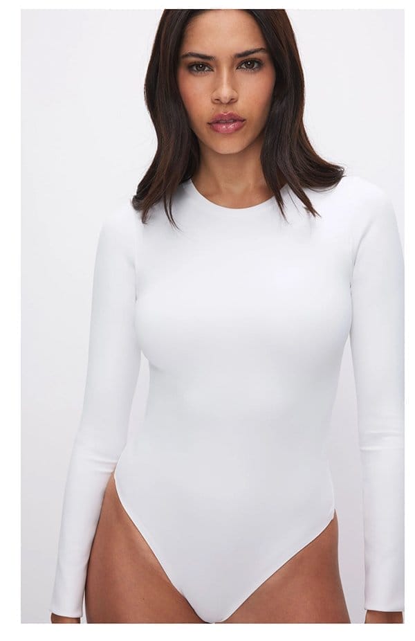 WHITE LONG SLEEVE BODYSUIT