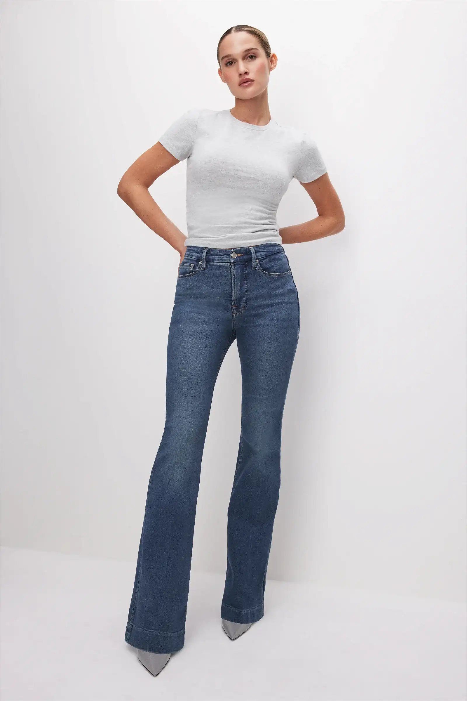 Image of GOOD LEGS FLARE JEANS | BLUE004