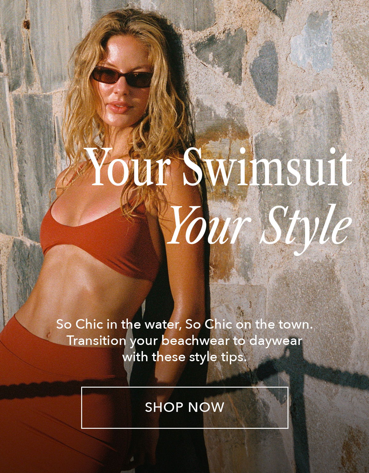 Your Swimsuit Your Style | So chic in the water, so chic on the town. Transition your beachwear to daywear with these style tips | Shop now 