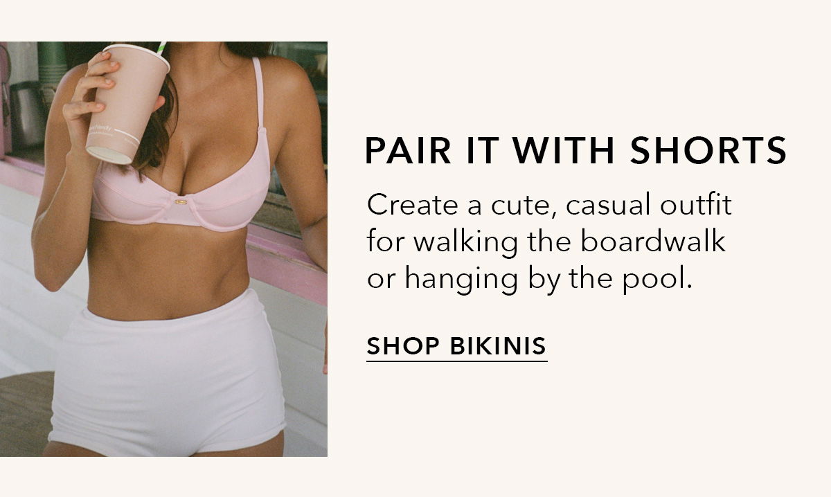 Pair It With Shorts | Create a cute, casual outfit for walking the boardwalk or hanging by the pool. | Shop Bikinis 