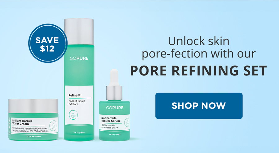 Unlock pore-fection with our pore refining set