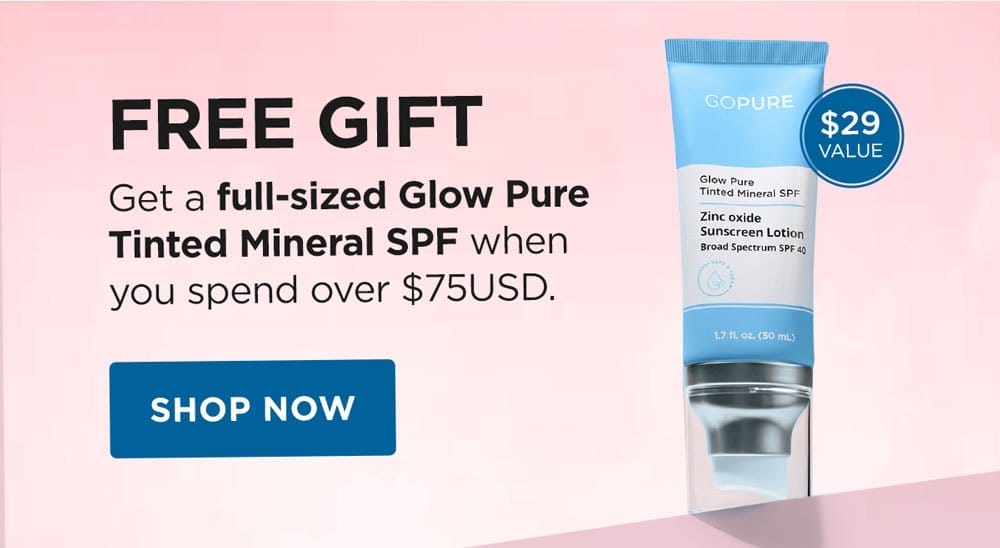 FREE full-sized SPF with orders over \\$75USD