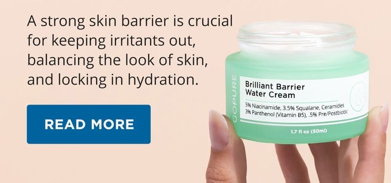 A strong barrier is crucial for keeping irritants out, balancing the look of skin, and locking in hydration.