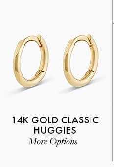 14k gold classic huggies