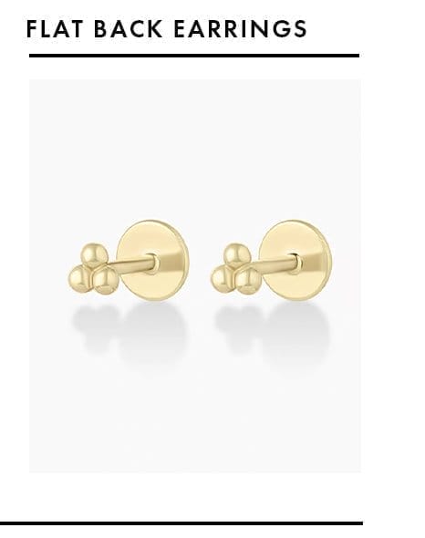 Flat back earrings