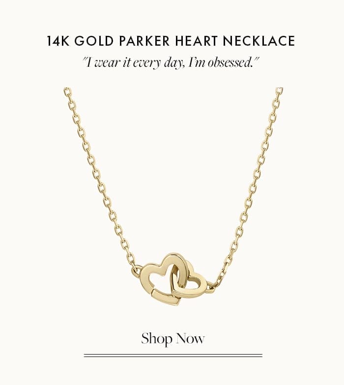 14k gold parker heart