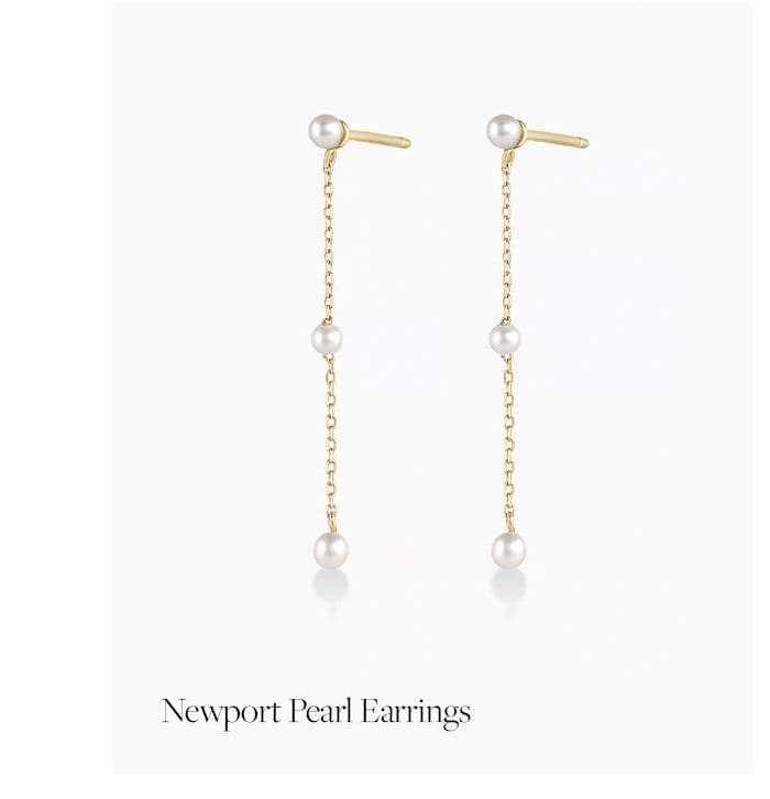 newport pearl earrings