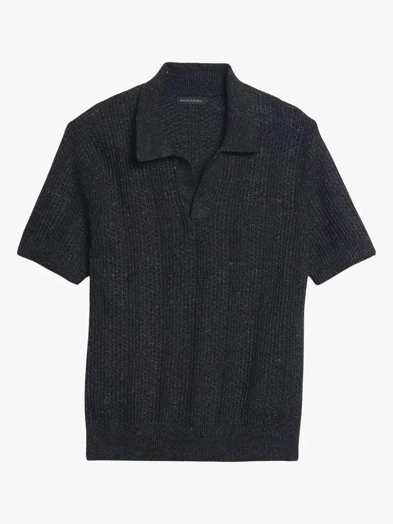 Banana Republic Giorgio Linen-Cotton Sweater Polo