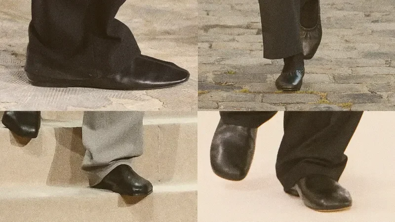 Tiny black shoes from the most recent runway shows. 