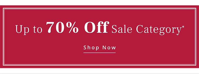 Up to 70% Off Sale