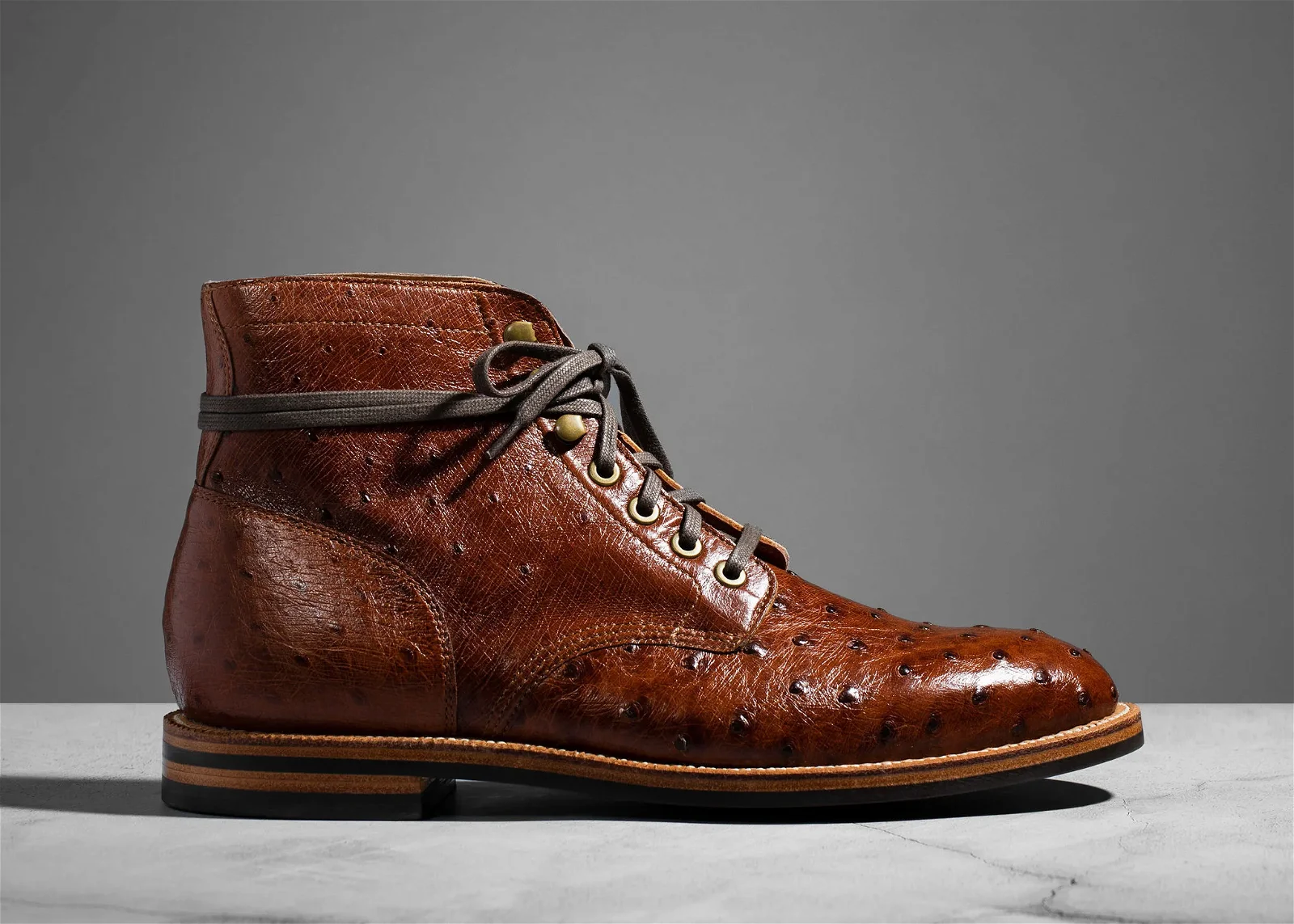 Image of Diesel Boot Cognac Ostrich