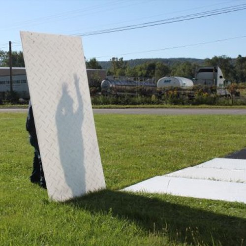 Ground Protection Mats Clear over grass