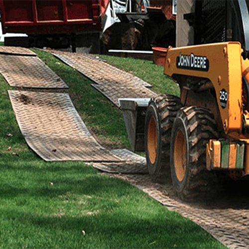 Ground Protection Mats Clear under Skid Steer