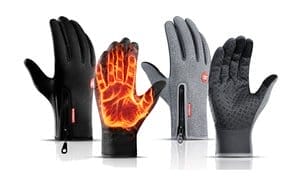 2 Pair Winter Touch Screen Water Resistant Windproof Gloves